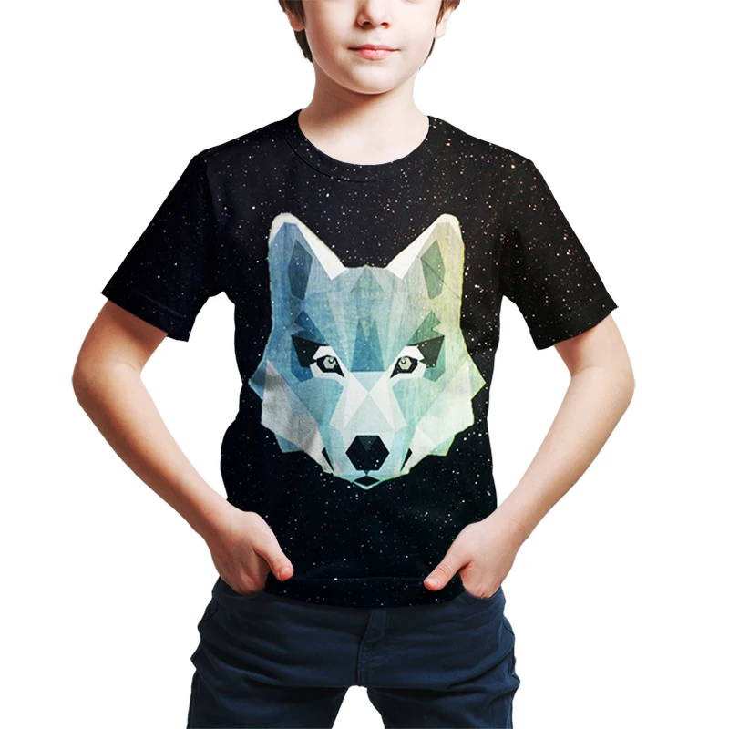 Fashion Boys Tops Wolf 3D Print T-Shirt Cool Funny T Shirt Short Sleeve Tops Tshirt Girl Animal Printing T-shirt kids 3-14Y
Fashion Boys Tops Wolf 3D Print T-Shirt Cool Funny T Shirt Short Sleeve Tops Tshirt Girl Animal Printing T-shirt kids 3-14Y