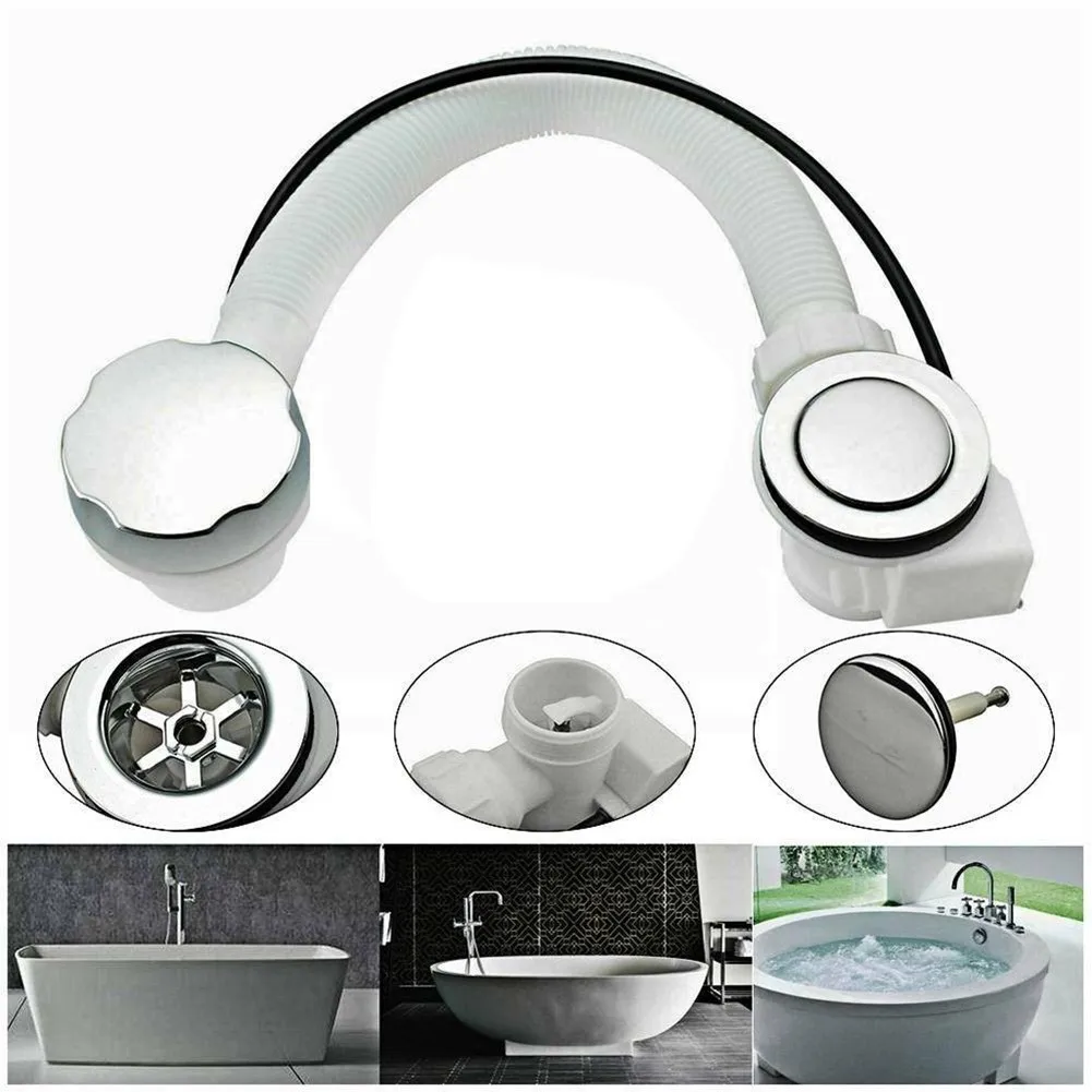 Concealed Bath Overflow Waste Pop-Up Plug Plastic Pipe And Chrome Handle Long Lasting Flexible Pipe Bath Waste Bathroom Supplies
Concealed Bath Overflow Waste Pop-Up Plug Plastic Pipe And Chrome Handle Long Lasting Flexible Pipe Bath Waste Bathroom Supplies