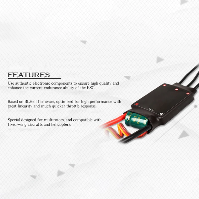 Mayitr 1pc 20A ESC Electronic Speed Controller 2A 5V Brushless Electronic Governor For BL-Heli Series RC Multicopters
Mayitr 1pc 20A ESC Electronic Speed Controller 2A 5V Brushless Electronic Governor For BL-Heli Series RC Multicopters