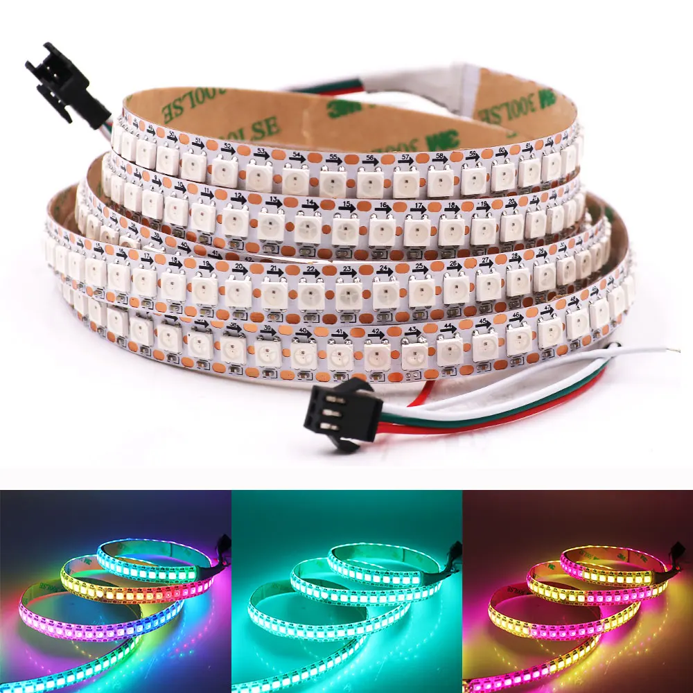 

5V WS2812B RGB LED Strip SMD 5050 30/60/144 LEDs/M Full Color Pixel Lights Waterproof RGB LED Light Strips Flexible 1m 2m 5m