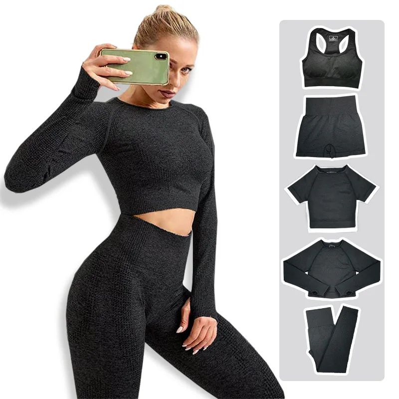 Women Seamless Yoga Set 2 Two Piece Suit Gym Clothing Long Sleeve Elastic Workout Clothes Crop Top Legging Tracksuit Lounge Wear
Women Seamless Yoga Set 2 Two Piece Suit Gym Clothing Long Sleeve Elastic Workout Clothes Crop Top Legging Tracksuit Lounge Wear