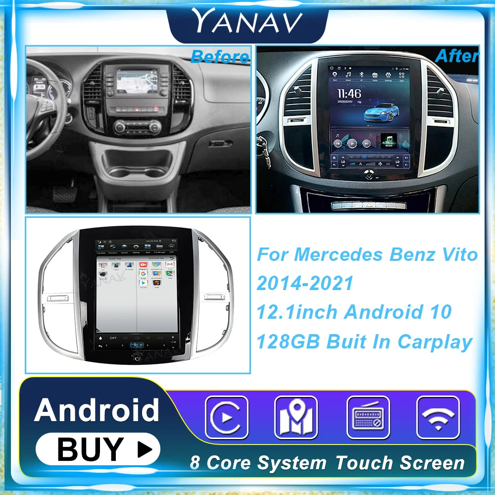 128G Android10 For Mercedes-Benz W447 Vito 3 2014-2021 Car Radio Stereo Receiver Multimedia Video GPS Navigation 2 Din Head Unit
128G Android10 For Mercedes-Benz W447 Vito 3 2014-2021 Car Radio Stereo Receiver Multimedia Video GPS Navigation 2 Din Head Unit