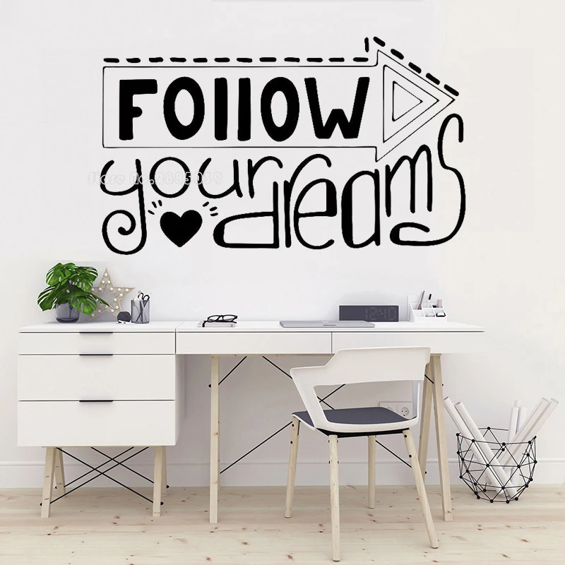 Follow Your Dream Phrase Wall Decals Teamwork Office Vinyl Wall Stickers Office Decor Office Motivational Art Mural Decal LL806
Follow Your Dream Phrase Wall Decals Teamwork Office Vinyl Wall Stickers Office Decor Office Motivational Art Mural Decal LL806