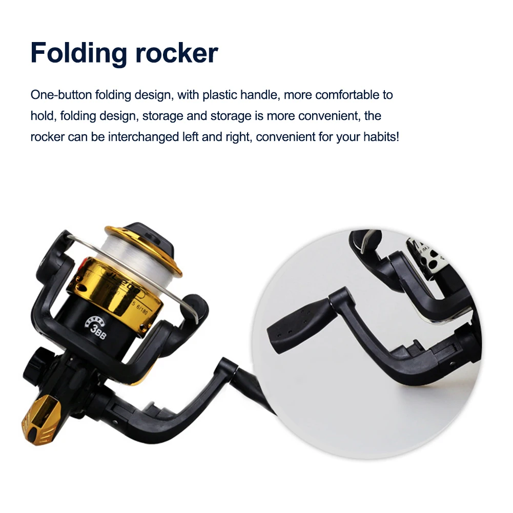 Fishing Reels Small Reel Front Drag Spinning Reels 3BB 5.2:1 Feeder Coil Fishing Tackle Powerful Spinning Fishing Reels
Fishing Reels Small Reel Front Drag Spinning Reels 3BB 5.2:1 Feeder Coil Fishing Tackle Powerful Spinning Fishing Reels