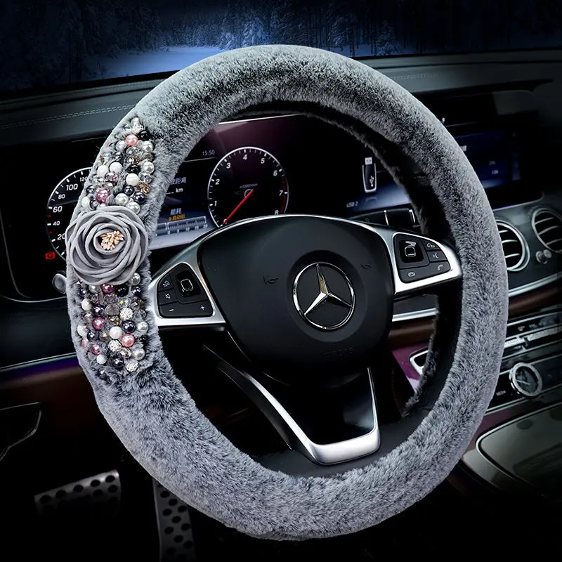 Fluffy Plush Car Steering Wheel Cover With Pearls Rhinestones Fur Furry Car Steering Covers Universal 38cm For Women Girl
Fluffy Plush Car Steering Wheel Cover With Pearls Rhinestones Fur Furry Car Steering Covers Universal 38cm For Women Girl