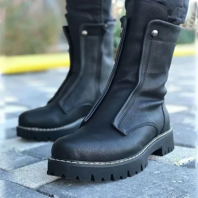 2021 Men's PU Black Round Toe Low Heel Waterproof Non-slip Comfortable Classic Fashion Daily Casual Work Boots Zapatos 35-48
2021 Men's PU Black Round Toe Low Heel Waterproof Non-slip Comfortable Classic Fashion Daily Casual Work Boots Zapatos 35-48