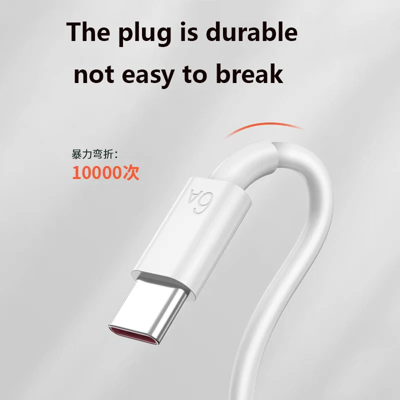 Супербыстрый зарядный кабель USB Type-C 66 Вт 65 6A Дата-кабель для Huawei Mate 40 30 20 10 Pro P30 P40 P20