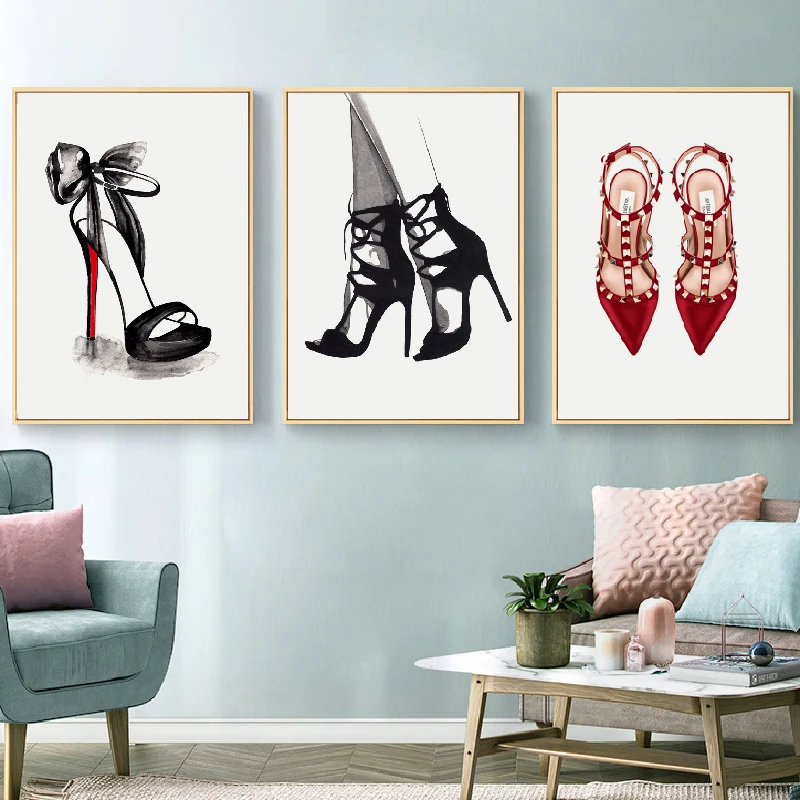 Fashion High-Heeled Shoes Illustration Posters and Prints Vogue Pictures Modern Wall Art Canvas Painting Room Decor Girls Gift
Fashion High-Heeled Shoes Illustration Posters and Prints Vogue Pictures Modern Wall Art Canvas Painting Room Decor Girls Gift