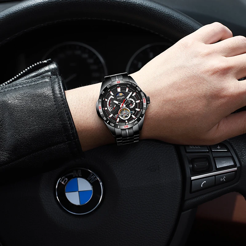 BOYZHE Automatic Watch Men Top Brand Luxury Men's Tourbillon Mechanical Watches Fashion Business Waterproof Relogio Masculino
BOYZHE Automatic Watch Men Top Brand Luxury Men's Tourbillon Mechanical Watches Fashion Business Waterproof Relogio Masculino