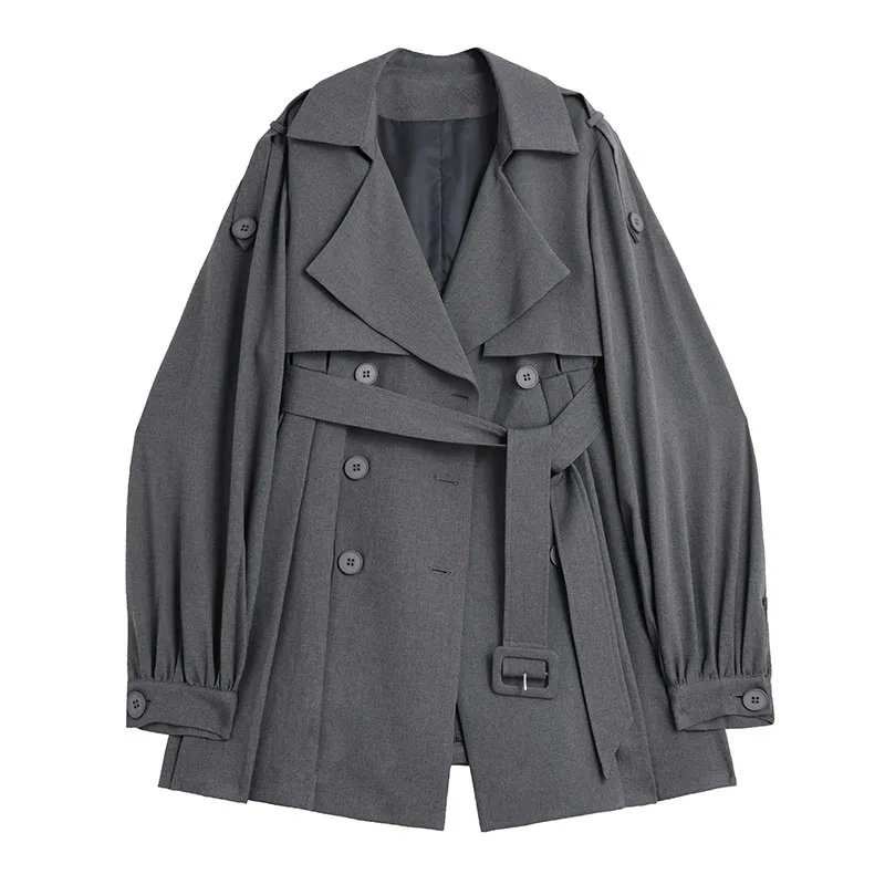 SeeBeautiful Simple Loose Trench Coat Lapel Long Sleeve Double Breasted Belt Windbreaker Women Winter 2021 New Fashion Q110
SeeBeautiful Simple Loose Trench Coat Lapel Long Sleeve Double Breasted Belt Windbreaker Women Winter 2021 New Fashion Q110