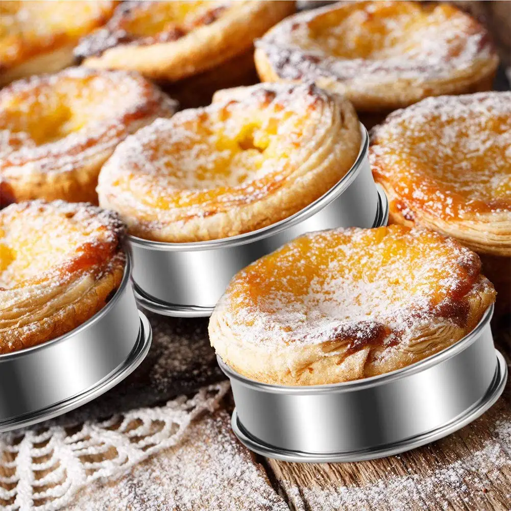 6Pcs Double Rolled Tart Rings, English Muffin Rings Professional Crumpet Rings Set for Food Making
6Pcs Double Rolled Tart Rings, English Muffin Rings Professional Crumpet Rings Set for Food Making