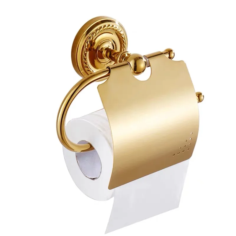 Rose gold roll tissue paper holder/rack European style polished pure brass bathroom shelf accessory
Rose gold roll tissue paper holder/rack European style polished pure brass bathroom shelf accessory