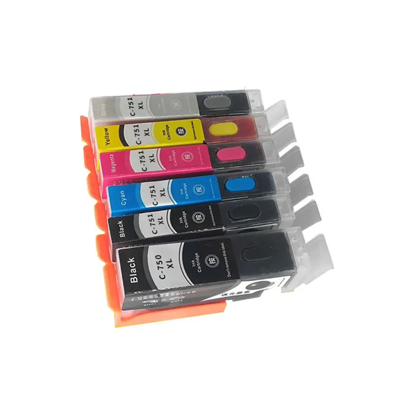 PGI-750 CLI-751 Refillable Ink Cartridge for Canon PIXMA IP7270 IX6770 MG5570 IX6870 IP8770 Printer
PGI-750 CLI-751 Refillable Ink Cartridge for Canon PIXMA IP7270 IX6770 MG5570 IX6870 IP8770 Printer