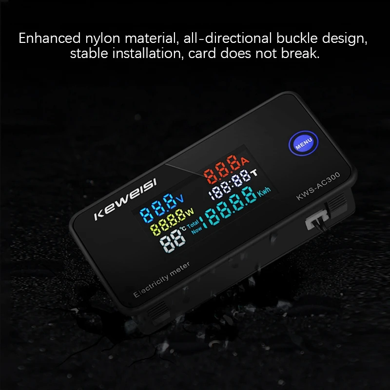 6 In1 AC Display Meter, 50-300V 100A Ammeter Voltage / Current / Active Power / KWh / Time / Temperature Tester
6 In1 AC Display Meter, 50-300V 100A Ammeter Voltage / Current / Active Power / KWh / Time / Temperature Tester