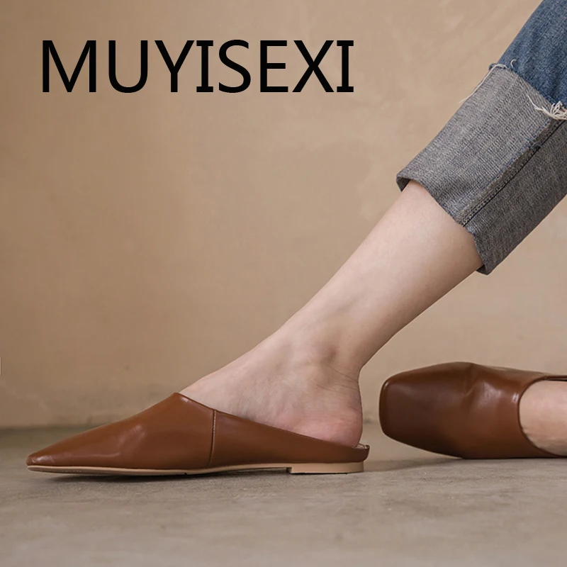 Simple mules cozy super soft genuine leather slip on low heel slip on square toe leisure summer shoes women DONQ13 MUYISEXI
Simple mules cozy super soft genuine leather slip on low heel slip on square toe leisure summer shoes women DONQ13 MUYISEXI