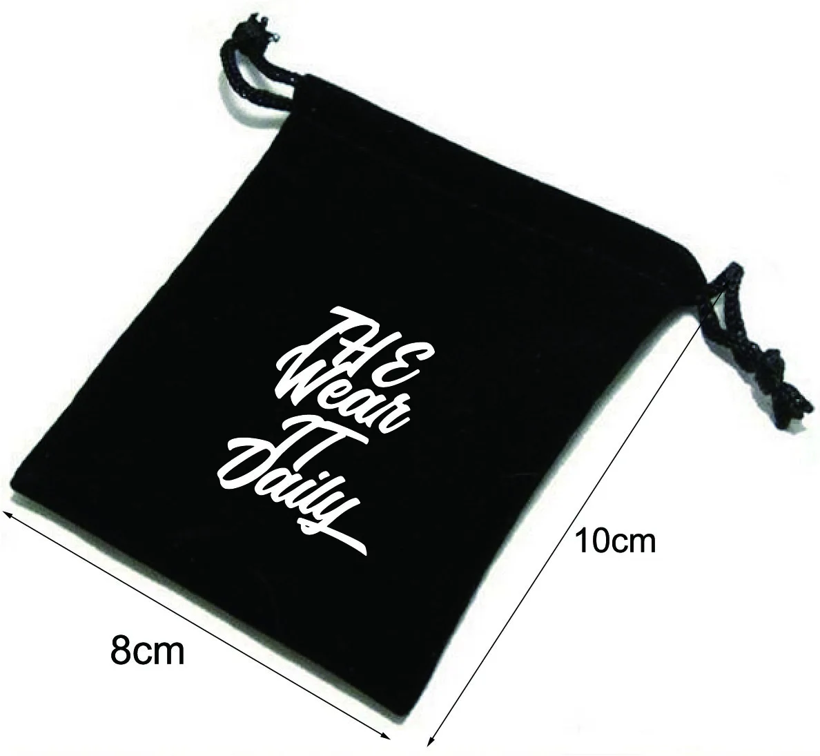 200 PCS 8*10cm Black Drawstring Velvet Bags Pouches Printed With White Logo Customised Logo
200 PCS 8*10cm Black Drawstring Velvet Bags Pouches Printed With White Logo Customised Logo