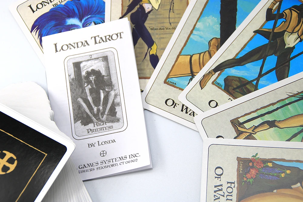 Londa Tarot Out of Print Beautiful 78 Cards Highly Stylized Unique Spiritually Influenced Deck Card Game with Guidebook OFP
Londa Tarot Out of Print Beautiful 78 Cards Highly Stylized Unique Spiritually Influenced Deck Card Game with Guidebook OFP