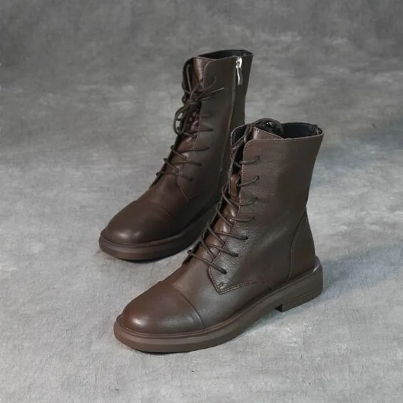 Handmade Genuine Leather Martin Boots Women Casual Shoes Winter Women Motorcycle Booties Feminina Low Heel Ankle Boots Soft
Handmade Genuine Leather Martin Boots Women Casual Shoes Winter Women Motorcycle Booties Feminina Low Heel Ankle Boots Soft