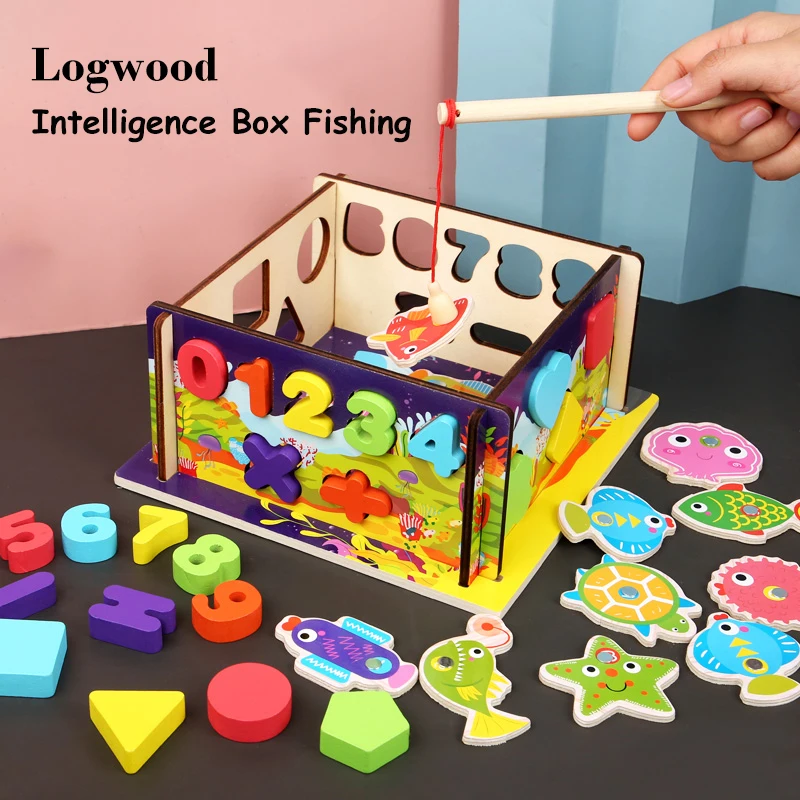 logwood Wooden Magnetic Fishing Toy Intelligence Box 2-in-1 Digital Geometric Shape Matching Building Block Early Education Toys
logwood Wooden Magnetic Fishing Toy Intelligence Box 2-in-1 Digital Geometric Shape Matching Building Block Early Education Toys