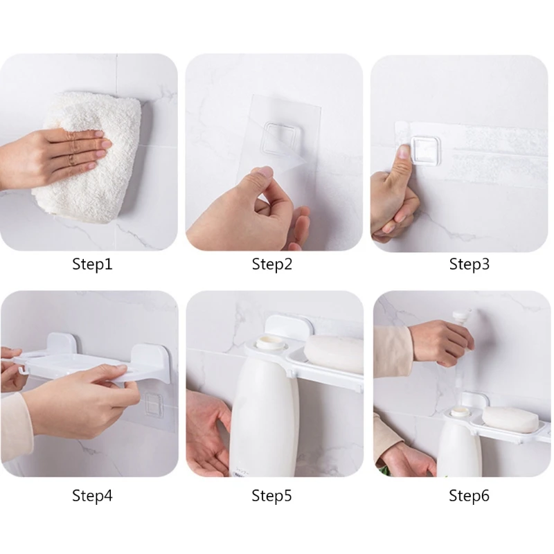 Bathroom Wall Mounted Shower Bottle Hanger Shampoo Holder Soap Dish Storage Rack 67JB
Bathroom Wall Mounted Shower Bottle Hanger Shampoo Holder Soap Dish Storage Rack 67JB