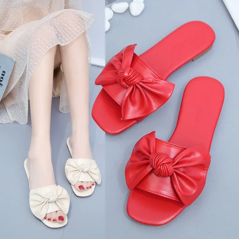 Solid Leather Women Shoes Woman Slides 2020 New Summer Slippers Female Flat Casual Shoes Bow Knot Beach Female Flip Flops Slides
Solid Leather Women Shoes Woman Slides 2020 New Summer Slippers Female Flat Casual Shoes Bow Knot Beach Female Flip Flops Slides