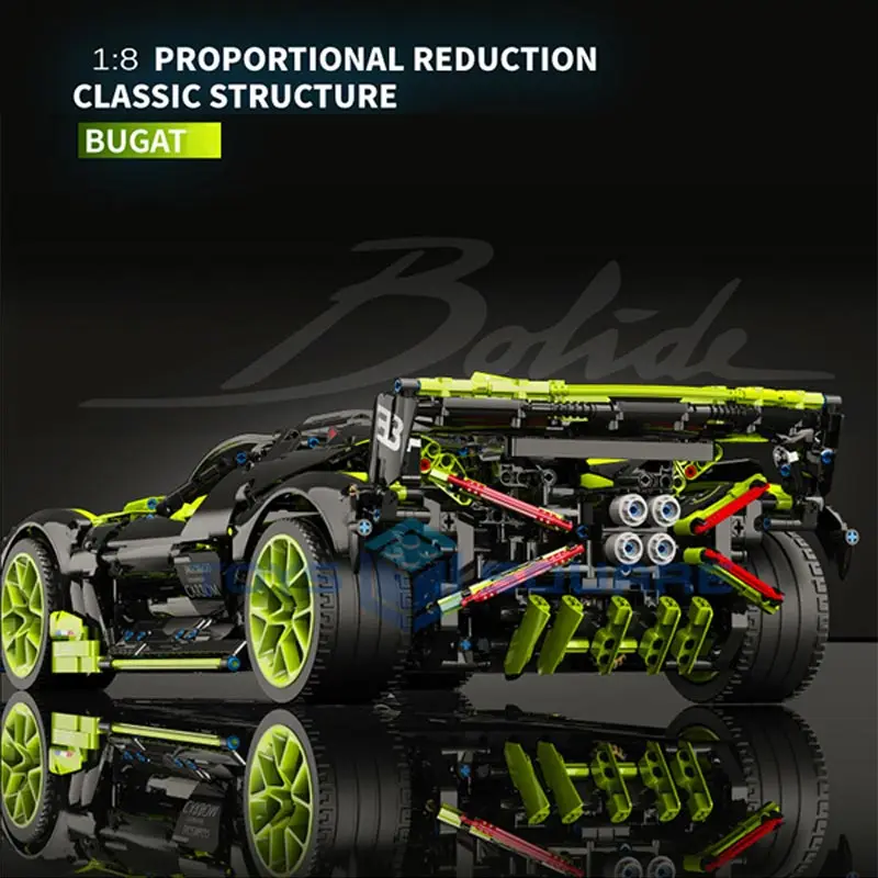 The 1:8 Green Bolide Super Speed Sports Racing Car MOC Bricks Model Building Blocks Set Gifts Educational Toys For Children
The 1:8 Green Bolide Super Speed Sports Racing Car MOC Bricks Model Building Blocks Set Gifts Educational Toys For Children