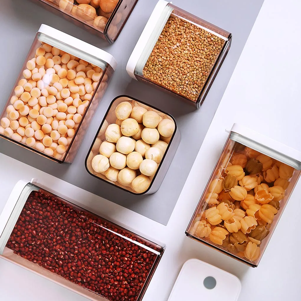 1pc Kitchen Transparent Moisture Proof Storage Box Sealed Jar Grains Beans Organizer Food Containers Refrigerator Storage Boxes
1pc Kitchen Transparent Moisture Proof Storage Box Sealed Jar Grains Beans Organizer Food Containers Refrigerator Storage Boxes