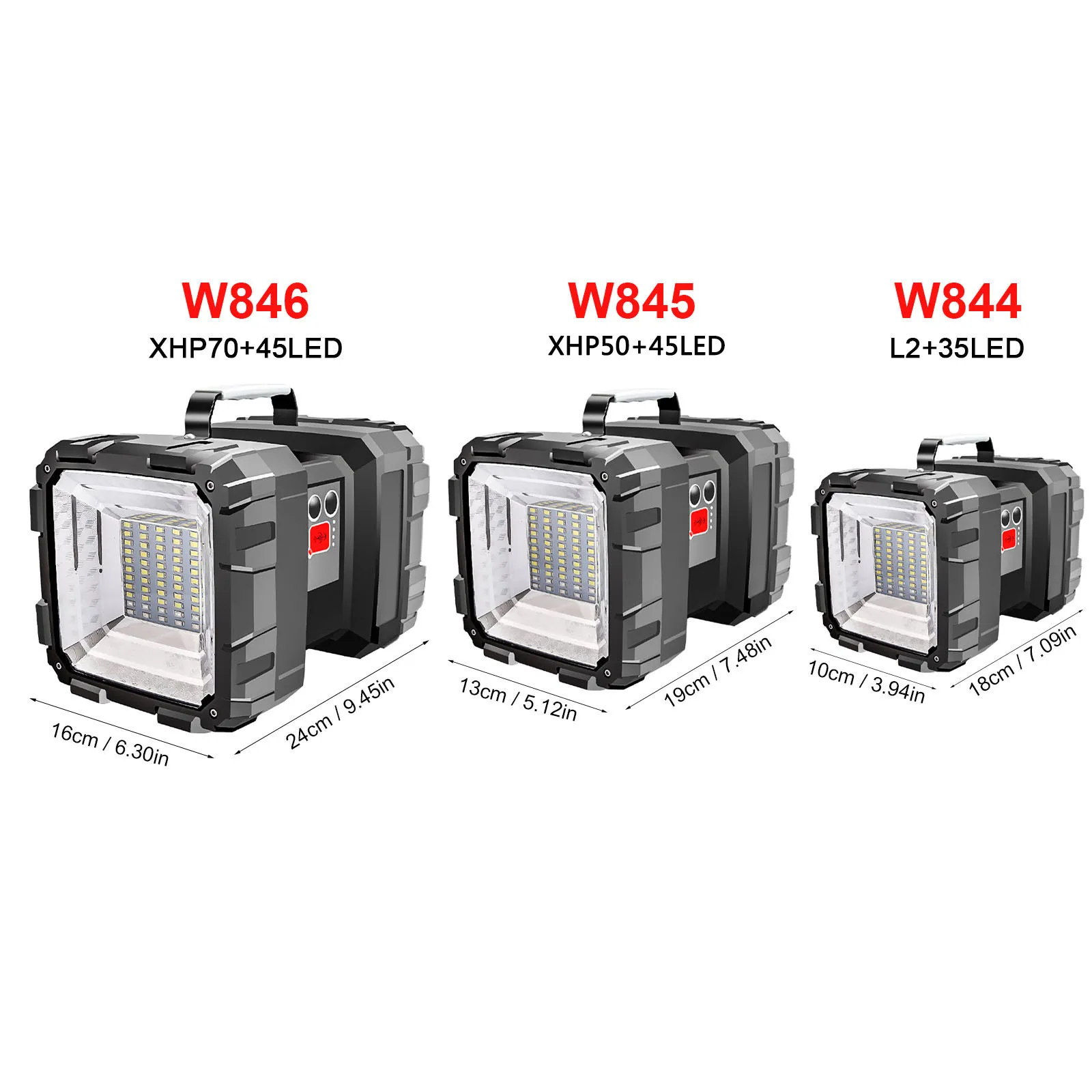 35LED 4500lm Bright Waterproof Rechargeable Double Head Searchlight Handheld Flashlight Work Light Spotlight Floodling 10W #T3
35LED 4500lm Bright Waterproof Rechargeable Double Head Searchlight Handheld Flashlight Work Light Spotlight Floodling 10W #T3