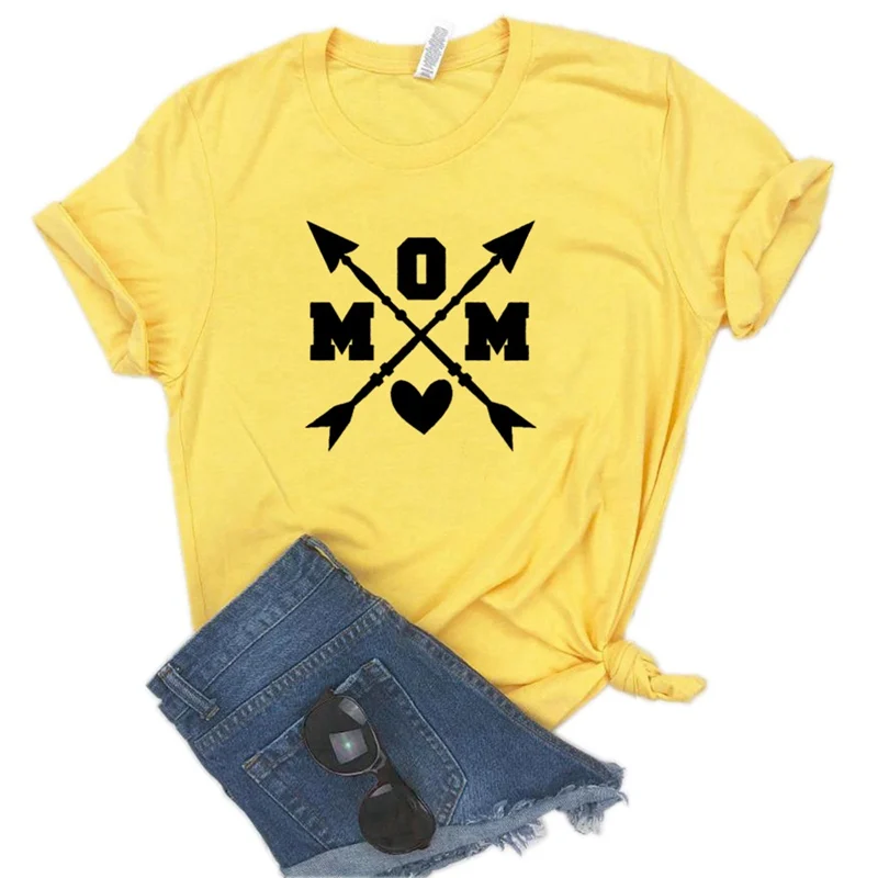Mom with arrow heart Print Women tshirt Cotton Casual Funny t shirt Gift For Lady Yong Girl Top Tee 6 Color Drop Ship S-960
Mom with arrow heart Print Women tshirt Cotton Casual Funny t shirt Gift For Lady Yong Girl Top Tee 6 Color Drop Ship S-960