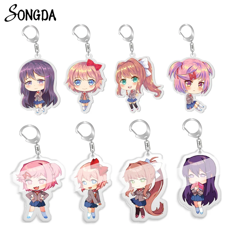Anime Doki Doki Literature Club Acrylic Keychains Holder Cartoon Figures Double Sided Key Chains Keyrings Jewelry For Fans Gifts
Anime Doki Doki Literature Club Acrylic Keychains Holder Cartoon Figures Double Sided Key Chains Keyrings Jewelry For Fans Gifts