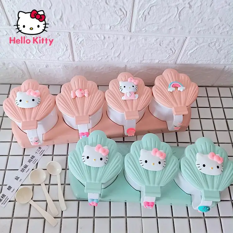 Hello Kitty Seasoning Box Daily Household Three-piece Kitchen Seasoning Box Cute Cartoon Creative Salt Shaker Seasoning Box 
Hello Kitty Seasoning Box Daily Household Three-piece Kitchen Seasoning Box Cute Cartoon Creative Salt Shaker Seasoning Box