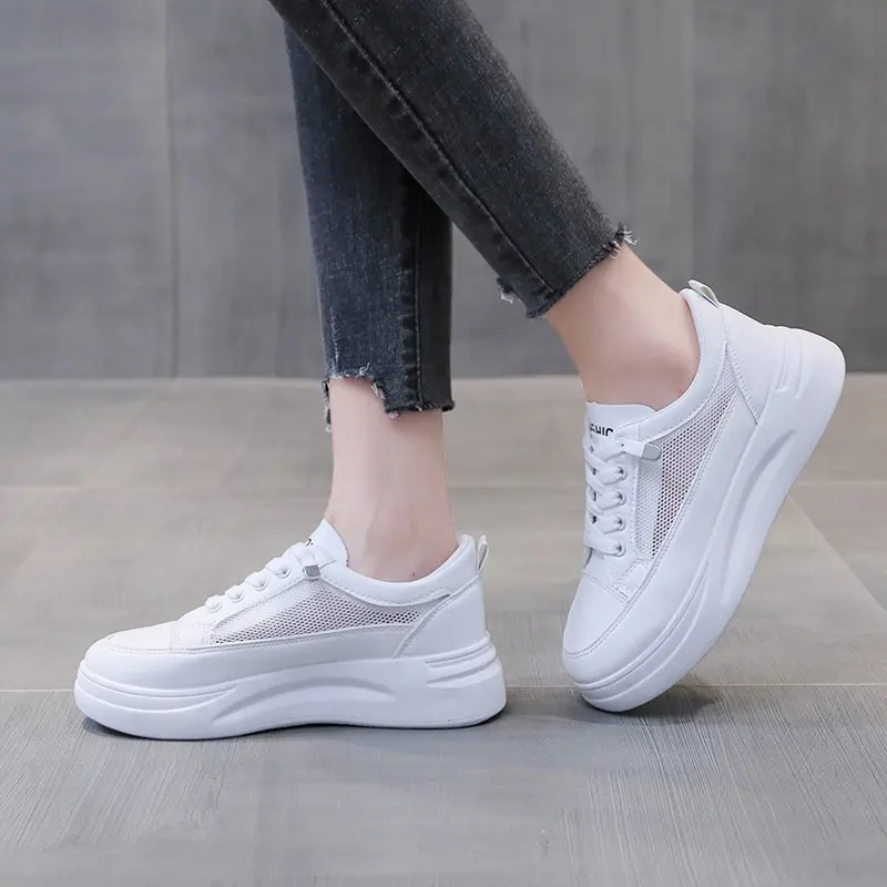 Summer Spring Fashion Mesh Casual Shoes Flats Women Lace Up Sport Sneakers Ladies Platform Round Toe Casual Flats White
Summer Spring Fashion Mesh Casual Shoes Flats Women Lace Up Sport Sneakers Ladies Platform Round Toe Casual Flats White