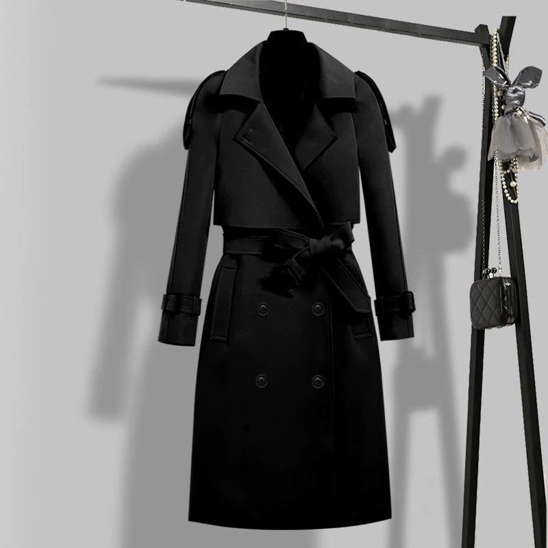 New Autumn Winter Elegant Women Double Breasted Solid Trench Coat Vintage Turn-down Collar Warm Trench with Belt
New Autumn Winter Elegant Women Double Breasted Solid Trench Coat Vintage Turn-down Collar Warm Trench with Belt