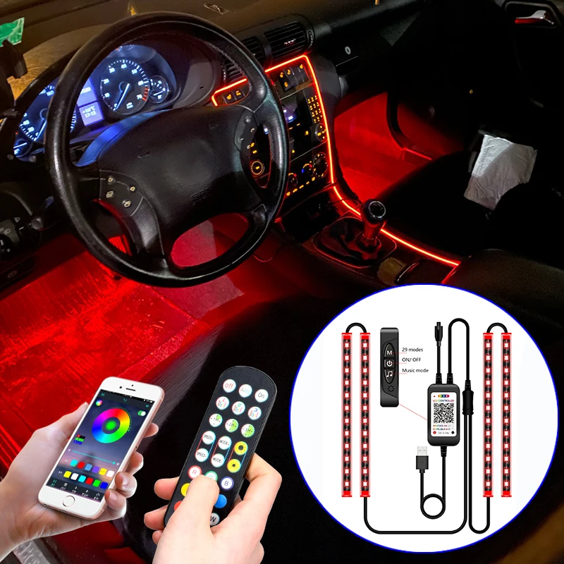 Car Interior Lights Rgb Color Changing Ambient Automatic Floor Led Foot Atmosphere Light Flexible Strips Cold Lighting
Car Interior Lights Rgb Color Changing Ambient Automatic Floor Led Foot Atmosphere Light Flexible Strips Cold Lighting