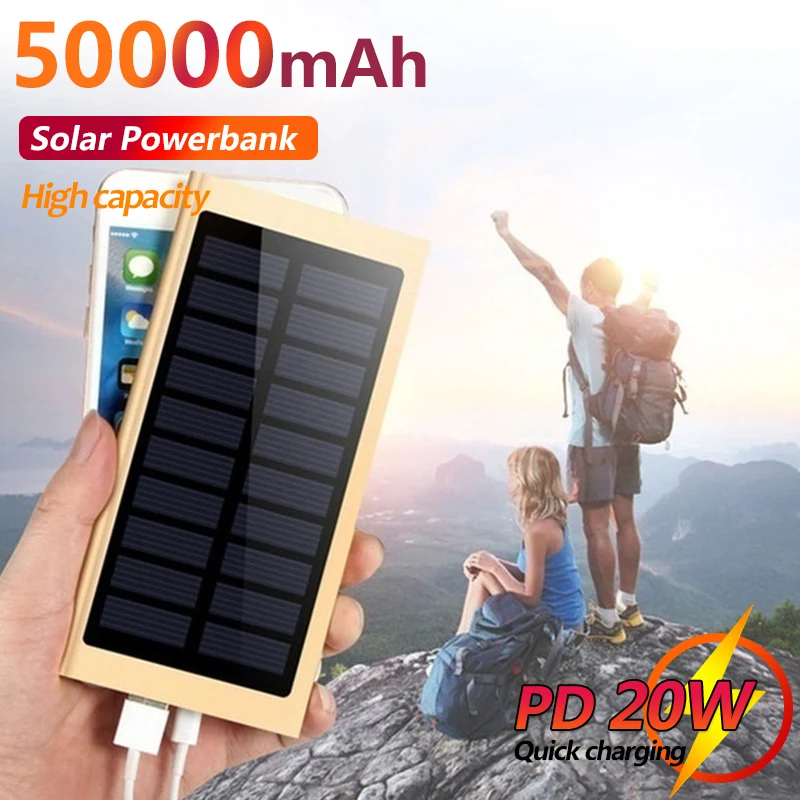 Solar 50000mAh Large Capacity Mobile Power Bank Fast Charger External Battery Suitable for IPhone Xiaomi Samsung
Solar 50000mAh Large Capacity Mobile Power Bank Fast Charger External Battery Suitable for IPhone Xiaomi Samsung