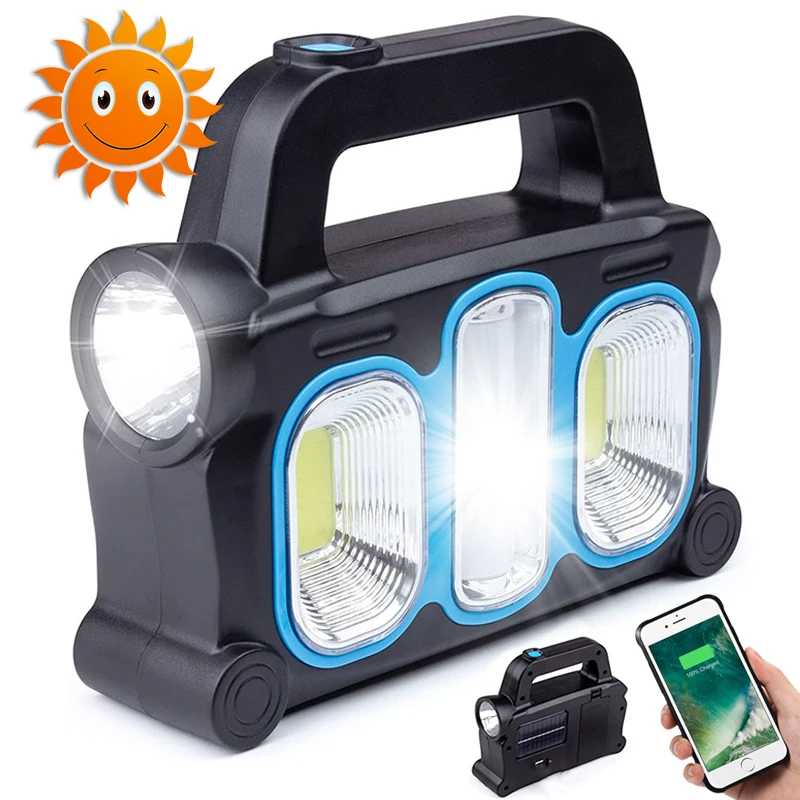 Solar Portable Work Light USB Rechargeable Camping Lantern Powerbank Waterproof Emergency Flashlight Outdoor Flood Searchlight
Solar Portable Work Light USB Rechargeable Camping Lantern Powerbank Waterproof Emergency Flashlight Outdoor Flood Searchlight