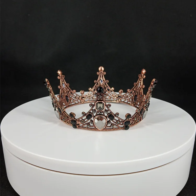 

Тиары и короны женские круглые, свадебная тиара для невесты, корона королевы с кристаллами для конкурса, торта, дня рождения