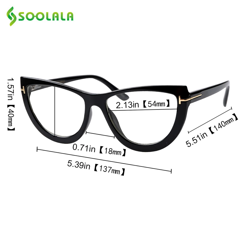 SOOLALA Spring Hinge Oversized Cat Eye Reading Glasses Womens Eyeglasses Frame Presbyopic Reading Glasses 0.5 0.75 1.0 to 5.0
SOOLALA Spring Hinge Oversized Cat Eye Reading Glasses Womens Eyeglasses Frame Presbyopic Reading Glasses 0.5 0.75 1.0 to 5.0