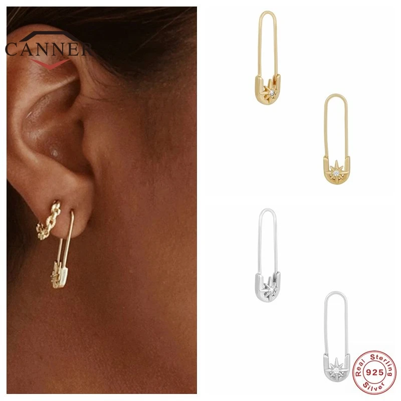 CANNER 100% 925 Sterling Silver Mini Simple Pin Pattern Stud Earrings For Women Gold Color Piercing Earring Jewelry Pendientes
CANNER 100% 925 Sterling Silver Mini Simple Pin Pattern Stud Earrings For Women Gold Color Piercing Earring Jewelry Pendientes