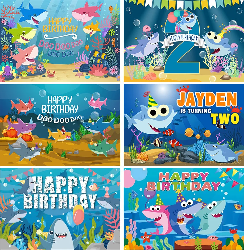 Boys Girls Children Happy 1st Shark Birthday Party Baby Shower Photography Backdrop for Kids Photos Cake Party Decoration
Boys Girls Children Happy 1st Shark Birthday Party Baby Shower Photography Backdrop for Kids Photos Cake Party Decoration