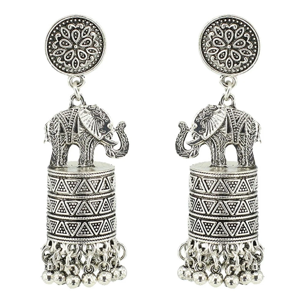 Винтажные этнические индийские серьги Jhumka золотого цвета тайские