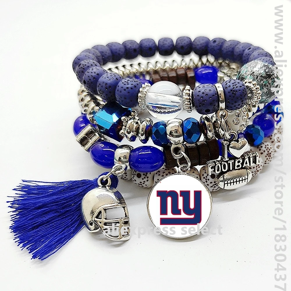 New York & Giants Football Rugby Team Charms Bracelet DIY Dangle Tassel Love Bracelet Set Bohemian Bracelets Fan Gifts Jewelry
New York & Giants Football Rugby Team Charms Bracelet DIY Dangle Tassel Love Bracelet Set Bohemian Bracelets Fan Gifts Jewelry