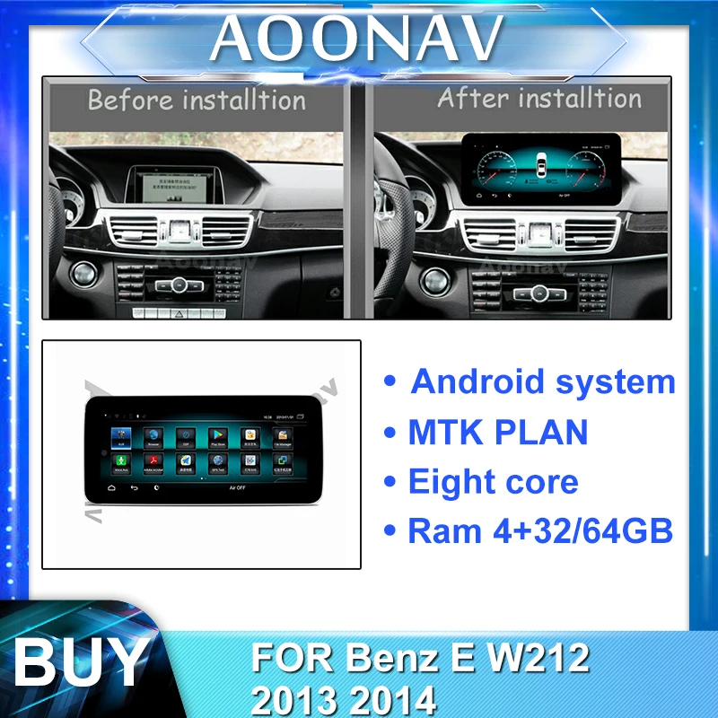 2din android автомобильный Радио мультимедийный плеер для Benz E W212 2013 2014 Стерео