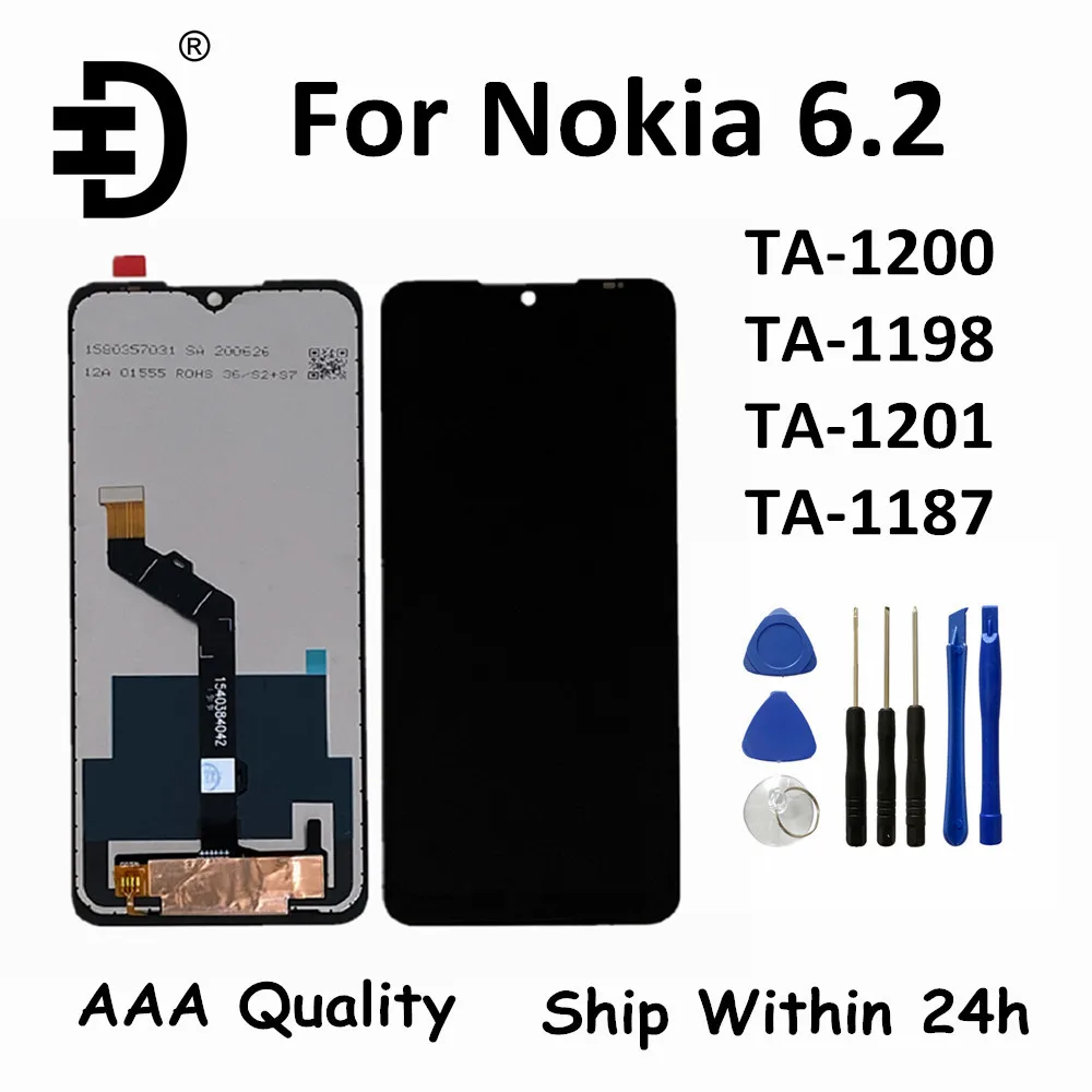 Фото Экран для Nokia 6.2 ЖК-дисплей сенсорный дигитайзер экран в сборе 6 2 TA-1187 TA-1201 TA-1198 TA-1200