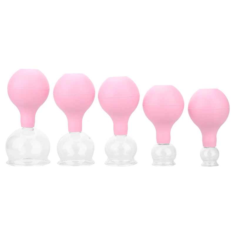 

Vacuum Cupping Set Body Cup Massage Cans Rubber Head Glass Suction Chinese Medical Therapy Massage Jars Anti Cellulite Massager