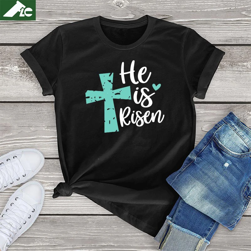 He Is Risen Easter Christian T Shirt For Women Christian Easter Family Clothes Oversize Female T Shirt Graphic Tops Tees 100kg
He Is Risen Easter Christian T Shirt For Women Christian Easter Family Clothes Oversize Female T Shirt Graphic Tops Tees 100kg