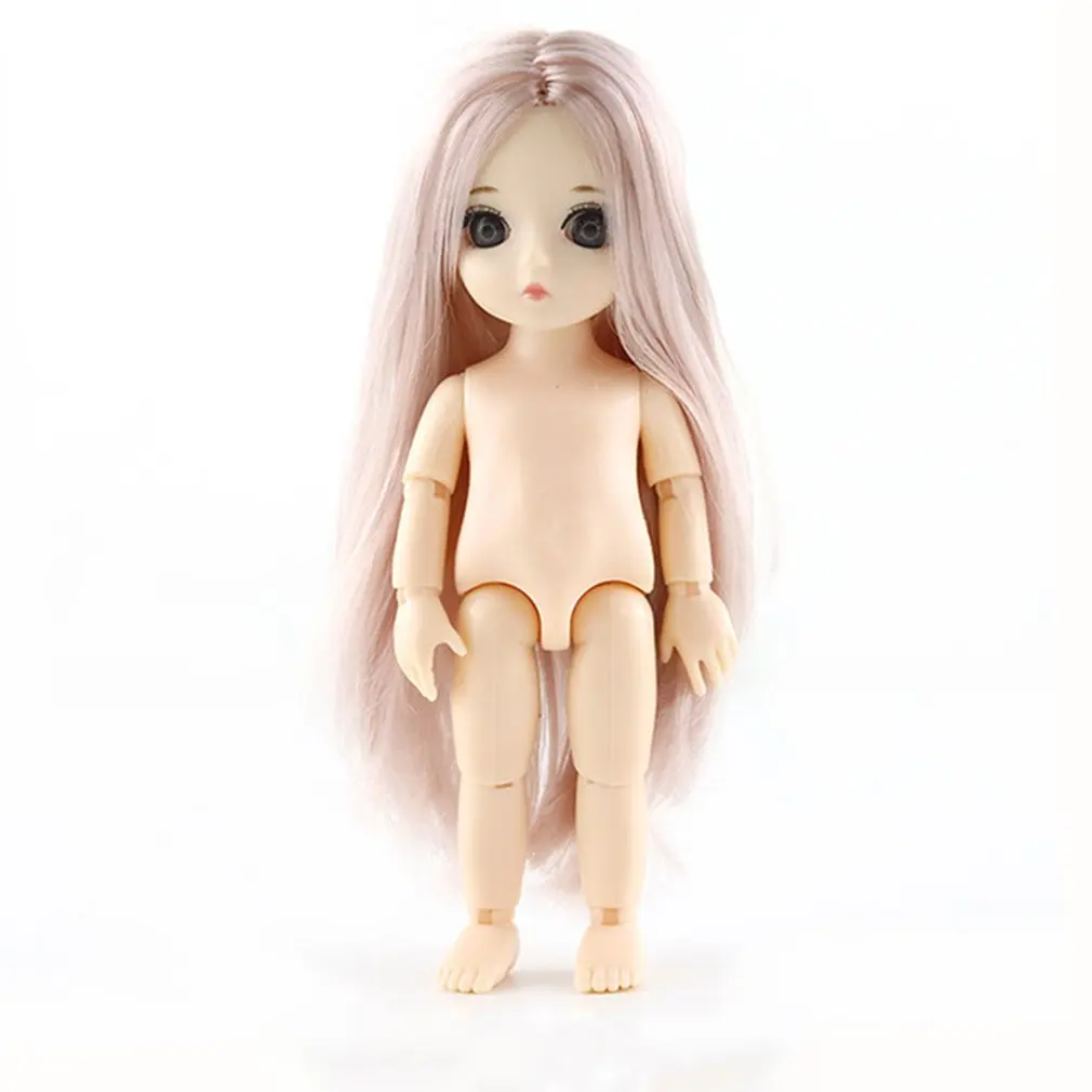Q Version 16cm Jointed Doll DIY Naked Body Curly Straight Hair Girl's Gift With 3D Eyes Head Dolls Toys For Children
Q Version 16cm Jointed Doll DIY Naked Body Curly Straight Hair Girl's Gift With 3D Eyes Head Dolls Toys For Children