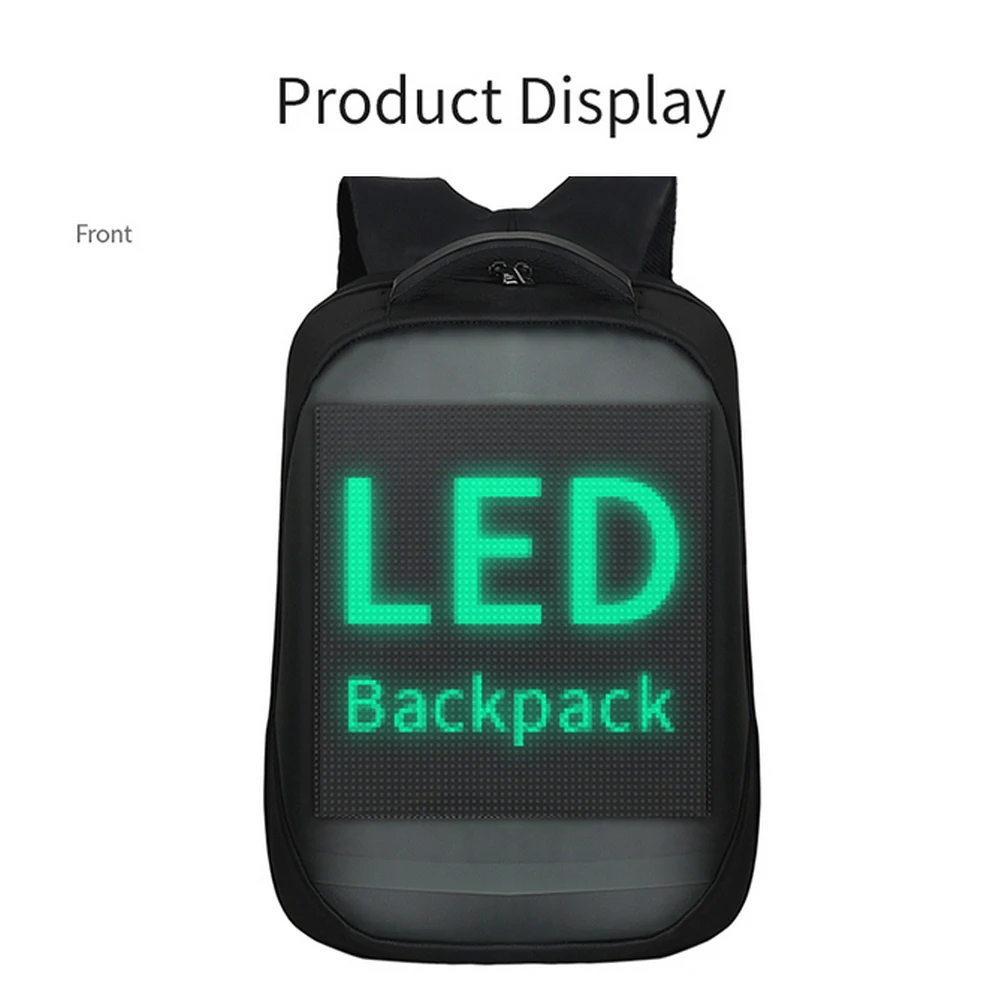 WiFi Version APP Built-In LED Screen Advertising Backpack Display Bag Waterproof DIY Dynamic City Backpack Walking Equipment
WiFi Version APP Built-In LED Screen Advertising Backpack Display Bag Waterproof DIY Dynamic City Backpack Walking Equipment