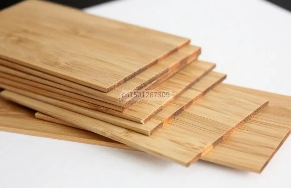 Толстые 2 мм Пустые бамбуковые визитные карточки прямоугольные вырезы для