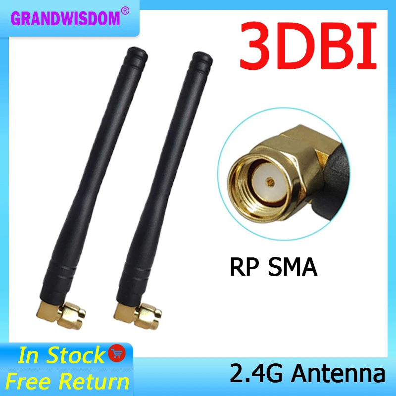 Антенна GRANDWISDOM 2 4G 3dbi sma Женская wlan Wi-Fi 4 ГГц антенна pbx iot модуль роутер tp link